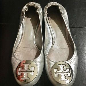 Tory Burch Silver Flat shoes